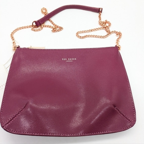 NWT Ted Baker London purple gold mini envelope shoulder bag - Picture 2 of 7